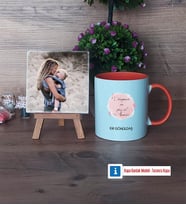 Anneye Doğum Günü Hediyesi Fotoğraflı Dekoratif Taş, Kupa Bardak Beyaz Hediye (Model 13)