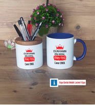 Enişteye Hediye Kalemlik, Kupa Bardak T Kişiye Özel HediyeEnişteye Doğum Günü Hediyesi (Model 6)
