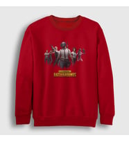 Presmono Unisex Beyaz Team Pubg Sweatshirt 30802tt (Kırmızı)