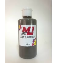 M1 ART  Akrilik Boya 140. gr--9 Renk Seçeneği, Ahşap, Tuval, Seramik , Duvar ,taş (Gri)