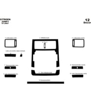 Meriç® Citroen Jumpy Ön Torpido Kaplama Maun 12 Parça 2007-› (Piano Black)