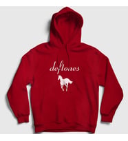 Presmono Unisex Gri Horse Deftones Kapüşonlu Sweatshirt 380991tt (Kırmızı)