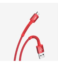 K552 Güvenli ve Hızlı 1m Örgülü Metal Kafa Type-C Şarj Kablosu (Kırmızı)