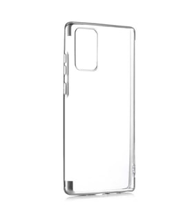 Galaxy Note 20 Kılıf Zore Dört Köşeli Lazer Silikon Kılıf (Gri)