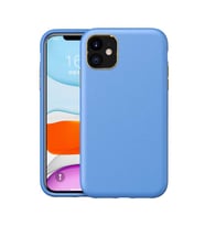 Apple iPhone 11 Kılıf Natura Deri Lüx Soft (Mavi)