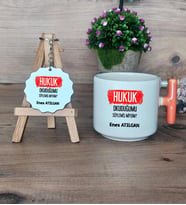  Hukuk Okuduğumu Söylemiş Miydim  Hediye Seti Kupa Bardak T Kulplu ve Anahtarlık Hukuk Öğrencisine Hediye (Model 7)
