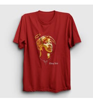 Presmono Unisex Haki Angel Tupac Shakur T-Shirt 45461tt (Kırmızı)