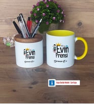 Evin Prensi Kalemlik, Kupa Bardak T Kişiye Özel Hediye (Model 10)