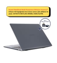 SyncCase Huawei Matebook 14 Kılıf Kristal Parlak 2021/2023 yılı ile Uyumlu (Siyah)