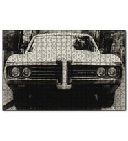 Cakapuzzle Pontiac Otomobil Siyah Beyaz Fotoğraf  Puzzle Yapboz MDF (Ahşap) (500 Parça)