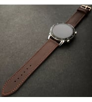 vagave Huawei Watch GT / GT2 / GT2e / GT2pro / GT3 / GT3pro 46mm İsme Özel Deri Kordon (Kahverengi)