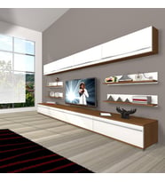 Decoraktiv Eko 360Y Mdf Tv Ünitesi Tv Sehpası (Beyaz - Kahverengi)