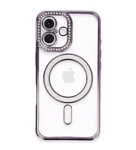  İPhone 16 Uyumlu Joke Ultra Koruma Simli Magneticsafe Kılıf (Mor)