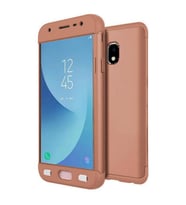 Samsung J5 Pro Kılıf Kamera Korumalı 360 Tam Koruma Ays Kılıf (Rose)