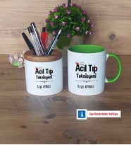 Acil Tıp Teknisyeni Kalemlik, Kupa Bardak T Kişiye Özel Hediye (Model 14)