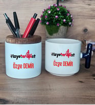 Fizyoterapist Hediye Sepeti Kupa Bardak T Kulplu, Kalemlik Hediyeleri Tıp Bayramı Hediyesi (Model 2)