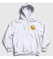 Presmono Unisex Beyaz Gülmekten Gözünden Yaş Gelen Emoji Instagram Kapüşonlu Sweatshirt 435330tt (Beyaz)