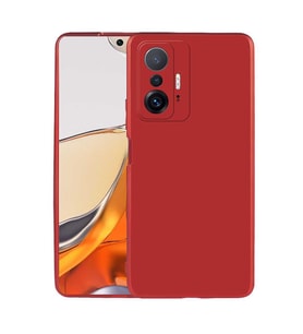 Vendas Xiaomi Mi 11T Pro 5G Premier Soft Serisi Yumuşak Silikon Kılıf + 5D Cam Ekran Koruyucu (Kırmızı)