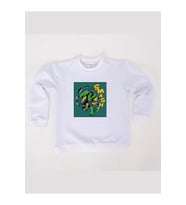 Spiderman baskılı pamuklu kumaş çocuk sweatshirt (Beyaz)