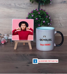 Odyolog Fotoğraflı Dekoratif Taş, Kupa Bardak Beyaz Hediye (Model 9)