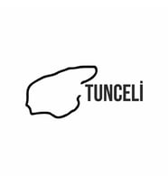 Tunceli Harita Araba Sticker siyah 18x8 CM (Siyah)