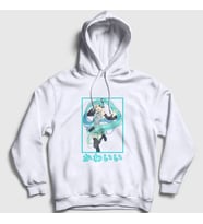 Presmono Unisex Beyaz Miku Hatsune Kapüşonlu Sweatshirt 439550tt (Beyaz)