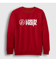 Presmono Unisex Beyaz Logo V2 Linkin Park Sweatshirt 98308tt (Kırmızı)