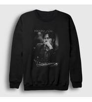 Presmono Unisex Beyaz Hikaru Nakamura Büyükusta Satranç Sweatshirt 423623tt (Siyah)