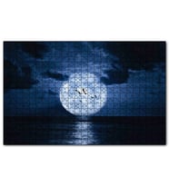 Cakapuzzle Deniz, Bulutlar, Kuşlar ve Süper Ay Puzzle Yapboz MDF (Ahşap) (1000 Parça)