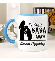 En Yakışıklı Baba Adayı  Kupa Bardak (Mavi)
