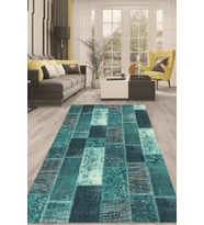 Dijital Kaymaz Taban Yıkanabilir Modern Renkli Salon Halısı Mutfak Halısı Yolluk ND-HT-679 (Çok Renkli)