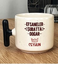Kişiye Özel Efsaneler Şubatta Doğar Hediye T Kupa Bardak Doğum Günü Hediyesi (Siyah)