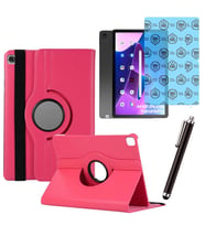 Lenovo Tab M10 Plus TB 125FU 3 Nesil Uyumlu Kılıf Ekran Koruyucu Ve Kalem Set (Pembe)