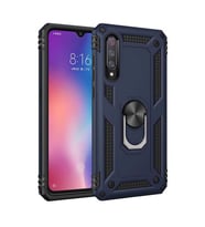 Xiaomi Mi 9 Kılıf Yüzüklü Zırh Tank Vega (Mavi)