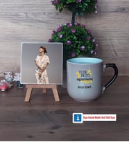 Öğretmene Hediye Fotoğraflı Dekoratif Taş, Kupa Bardak Beyaz Hediye (Model 10)