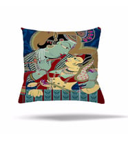 Geometrik Kilim Etnik Desen Afrika Gizli Fermuarlı Yastık Kılıfı Kırlent Kılıfı Koltuk Yastık Kılıfı (Lacivert-Buz Mavi)