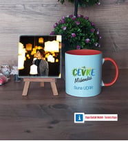 Çevre Mühendisi Fotoğraflı Dekoratif Taş, Kupa Bardak Beyaz Hediye (Model 13)