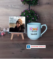 Biyoloji Öğretmeni Fotoğraflı Dekoratif Taş, Kupa Bardak Beyaz Hediye (Model 5)