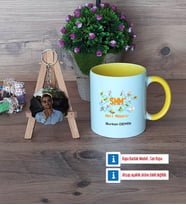 SMM Mali Müşavir Kupa Bardak Beyaz ve Fotoğraflı Ahşap Anahtarlık HediyeMuhasebeciler Günü Hediyesi (Model 7)