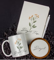 Kişiye Özel Defter Kalem Kupa Ve Bardak Altlığı Hediye Seti 103887 (Model 2)