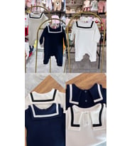 Denizci Yaka Bebek & Çocuk Unisex Tulum (Lacivert)