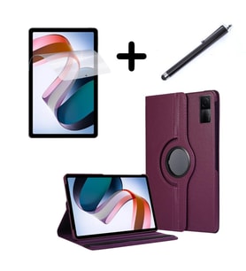 Huawei MatePad Air 11.5 inç Kılıf Dönen Tablet Kilifi Ekran Koruyucu+Kalem (Mor)