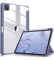 Apple iPad Pro 11 3. 4. Nesil Kılıf Grafiti Şeffaf Kalem Bölmeli A2435 A2759 A27 (Leylak)