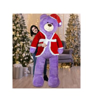 200 Cm Sevimli Noel Baba Ayıcığı (Lila)