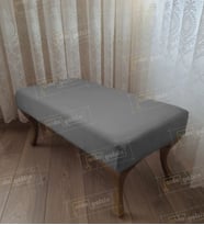 Ayak Ucu Kapı Önü Antre Düz Bench Puf Orta Sehpa Gold Ayak (120*45) (Gri)