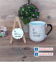 Eşe Hediye Kupa Bardak Kırmızı ve Ahşap Anahtarlık Hediye (Model 9)