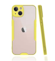 Apple iPhone 13 Mini Kılıf Zore Parfe Kenarları Pastel Renk Silikon Kılıf (Sarı)