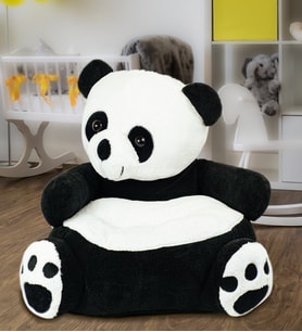 Özgüner Oyuncak Panda Peluş Bebek - Çocuk Koltuğu %100 Yerli (Siyah - Beyaz)