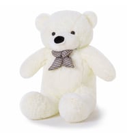 Kuki Oyuncak 95cm Sevimli Peluş Oyuncak Ayı (Beyaz)