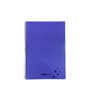 Tigra Spiralli P.P Kapak 60 Yaprak A4 Kareli TD-060 - Lila (Mor)